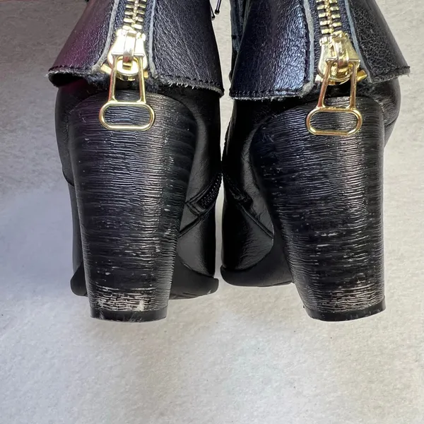 B.O.C. By Born Richardson Black Leather Heeled Ankle Boots Women’s Size 6 - Image 7