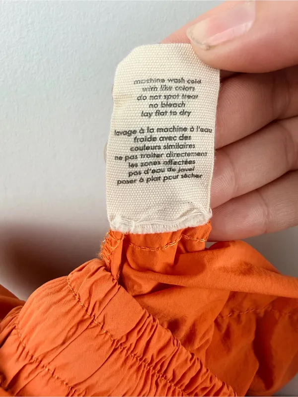 DONNI bright orange nylon pull on shorts size XS - Image 5