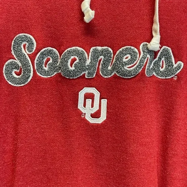 CAPTIVATING APPAREL OU Hoodie Sweatshirt Womens XL Red Pullover Oklahoma Sooners - Image 3