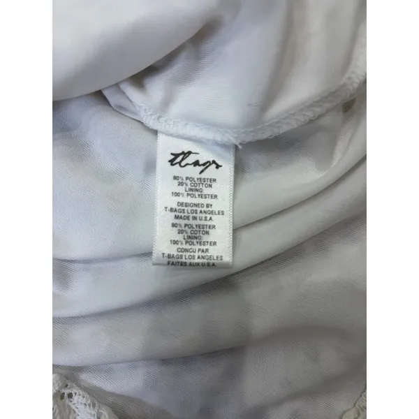 Tbags Los Angeles Textured Dress Womens Small Cream Long Sleeve - Image 6