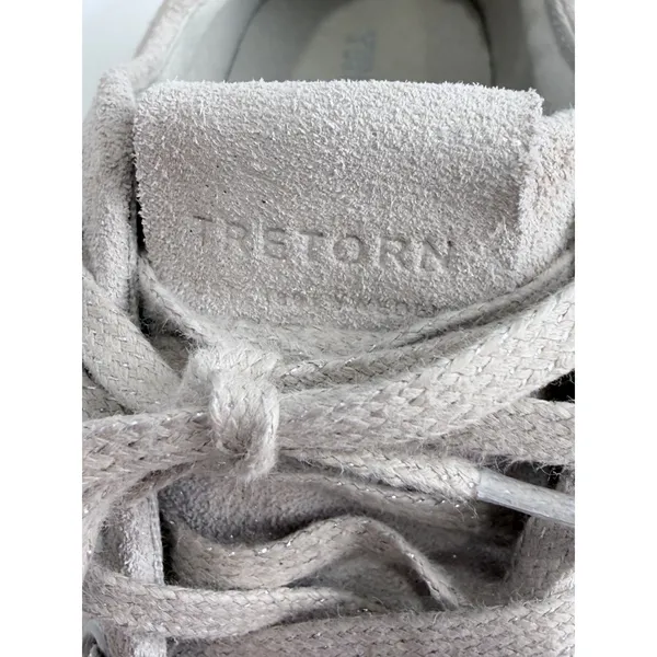NWT Tretorn Eve 2 Suede Espadrille Platform Sneakers Metallic Beige 9‎ - Image 5