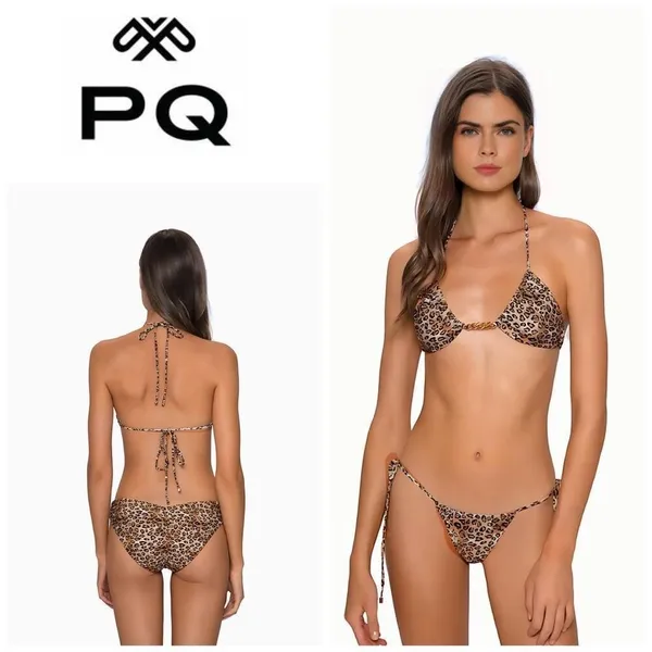 PilyQ New. leopard chain bikini set. Small. Retails$160. - Image 2