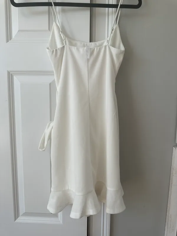 Lucy in the Sky White Wrap Dress - Image 3