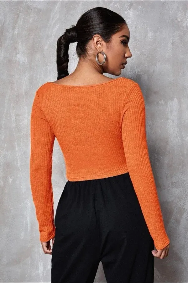 orange crop top - Image 2
