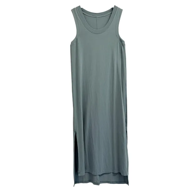 Lululemon All Yours Tank Maxi Dress Tidewater Teal Womemns 4 Athletic‎ Casual - Image 2