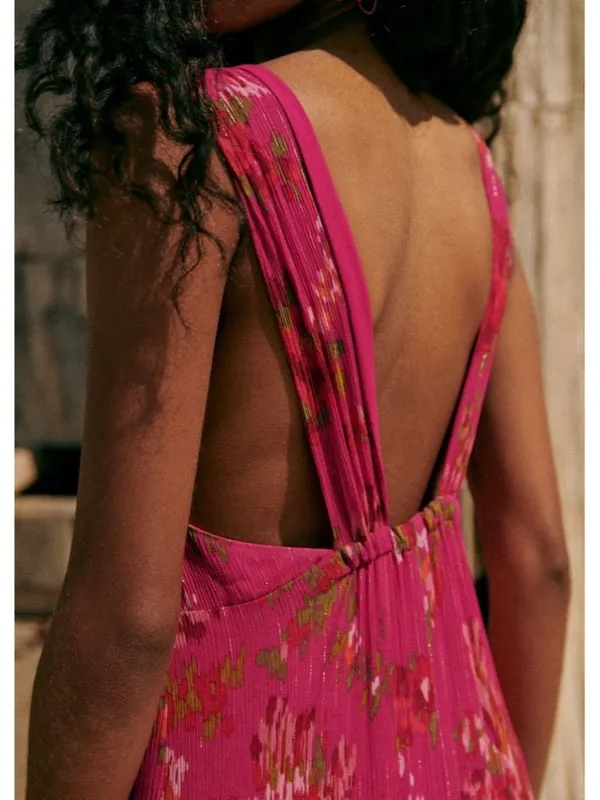 NWT Sezane Titania in Helena Fuchsia Pink Maxi Tank Dress 36 / US 4 - Image 3