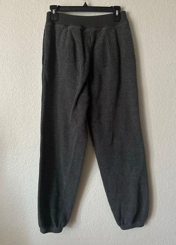 Aerie Sherpa Fleece Corset Jogger Dark Gray Size Small - Image 3