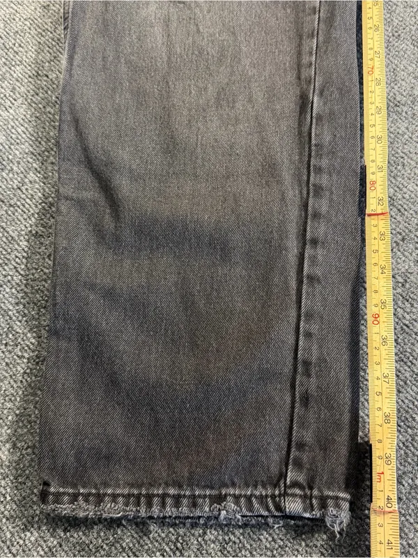 BDG Urban Outfitters Women's Boyfriend Wide-Leg Relaxed Black Denim Jeans 26x32 - Image 9