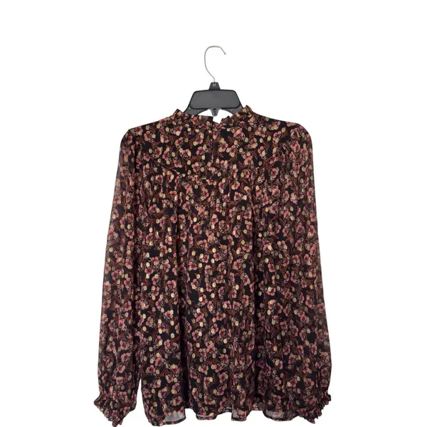 New LOFT‎ XL Multicolor Floral Blouse Top Whimsigoth Dark Academia Modern Boho - Image 4