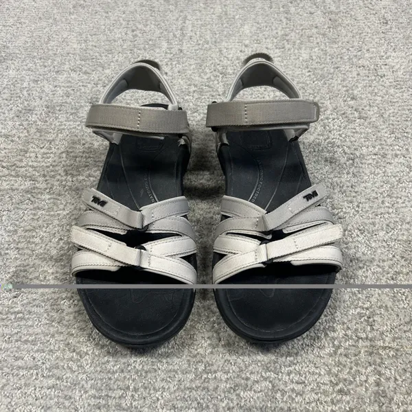 Teva Tirra Sandals Womens 8 Gray Shock Pad Strappy Water Hiking - Image 3