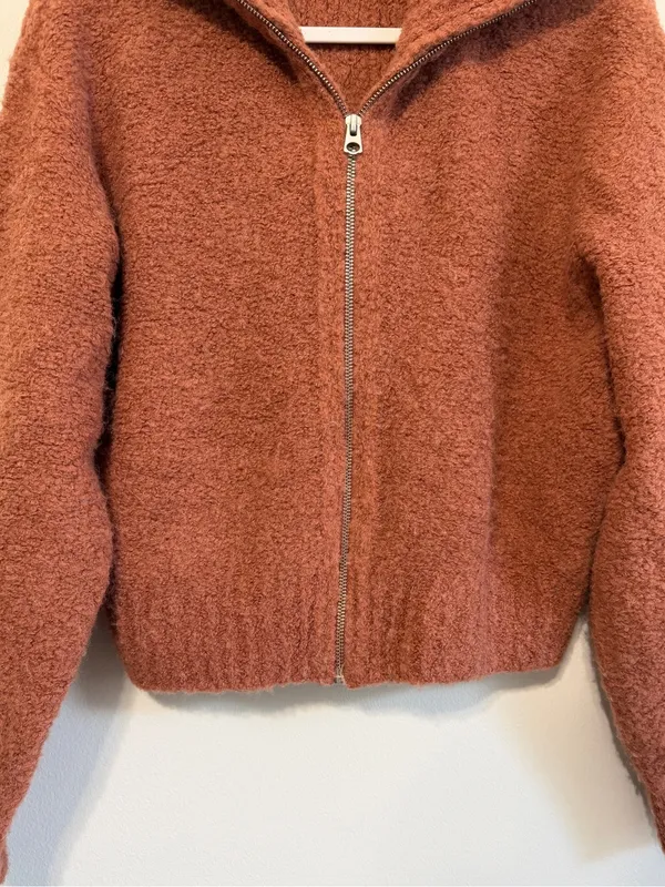 Aritzia Wilfred Free Marilyn Sweater Alpaca Merino Size Medium Full Zip Jacket - Image 5