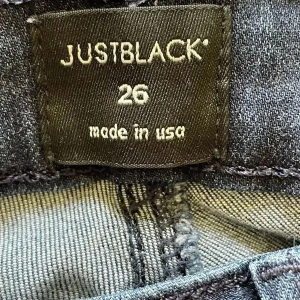 Just Black Mid Rise Blue Soft Skinny Denim Women’s Minimalist Jeans SZ 26 # 1543 - Image 8