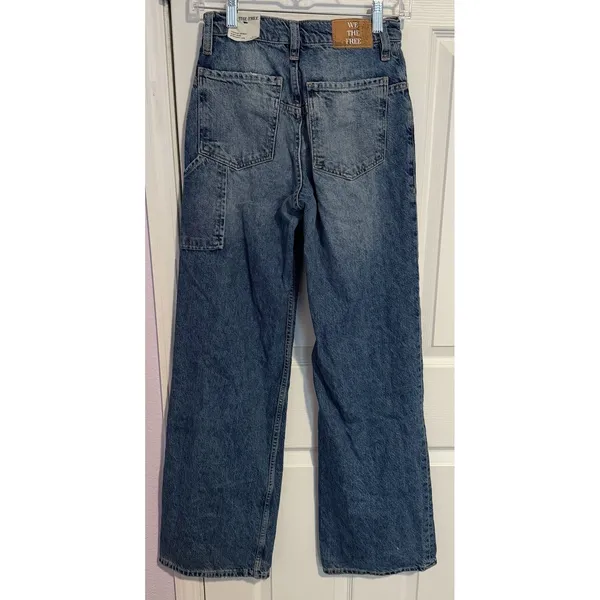 We The Free People Baggy Jeans 24x32 Tinsley HighRise Relaxed Straight 90s Retro - Image 3