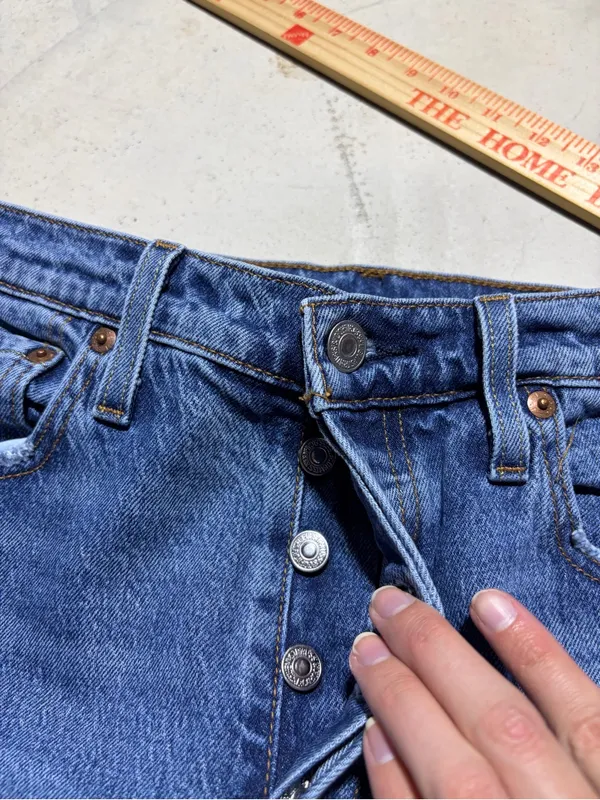Levi's 501 Classic Blue Denim Jeans W29 L M28 - Image 3