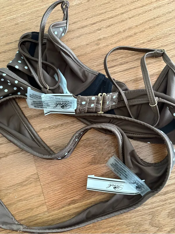 Frankie's Bikinis Brown Polka Dot Two-Piece Bikini - Image 4
