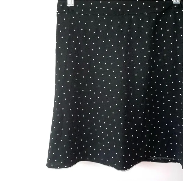 bp Polka Dot Mini Skirt Black & White High Rise Unlined - Image 4