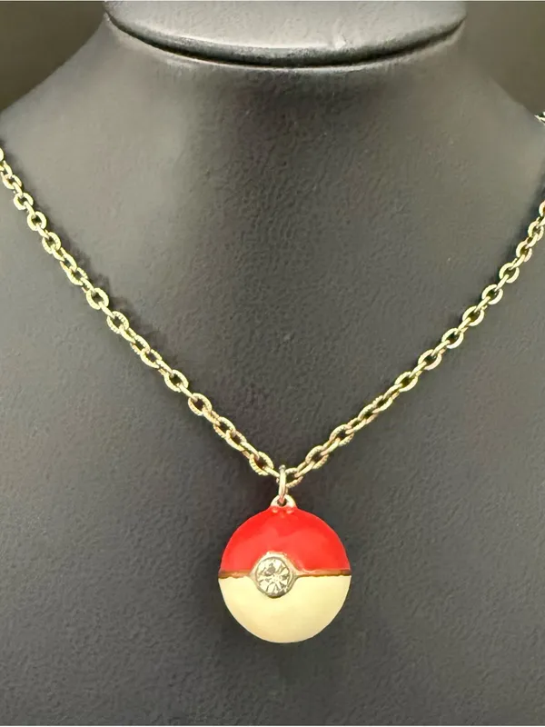 POKEMON Enameled Ball Pokeball Pendant Necklace - Image 11