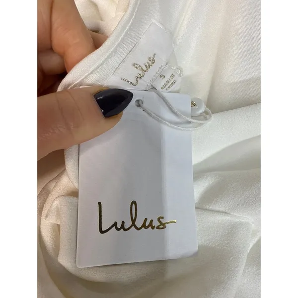 Lulus Loving Fate White Bow Square Neck Backless Maxi Dress Wedding Bridal Small - Image 10