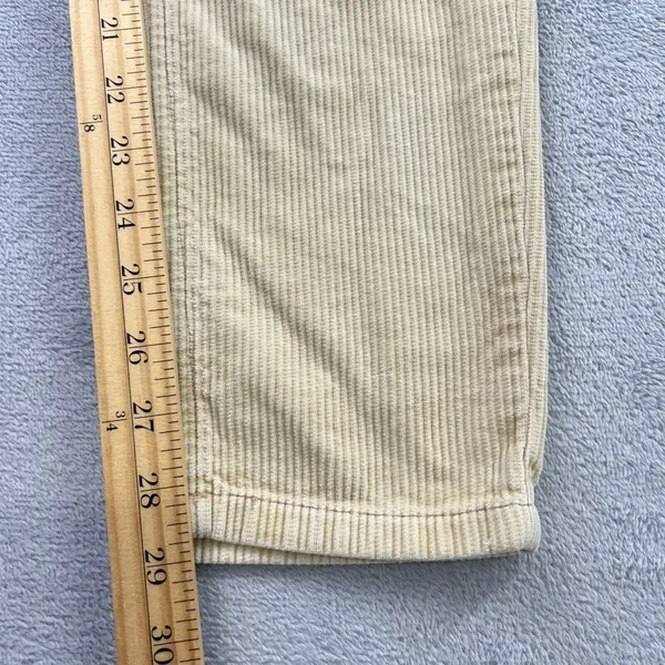 BDG Urban Outfitters Mom High Rise Corduroy‎ Pants Size 26 Washed Faded Beige - Image 7