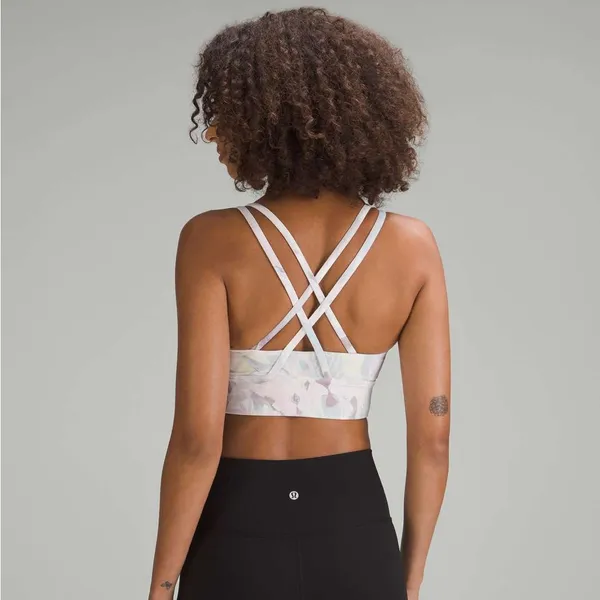 Lululemon Printed Energy Longline Sports Bra Medium Support - Image 5