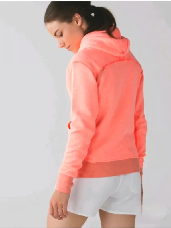 LULULEMON On The Daily Hoodie Jacket grapefruit coral pink size 6 - Image 3