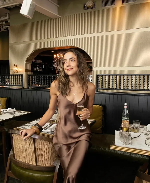 Zara dress midi maxi satin wedding lingerie chocolate brown party cocktail - Image 8