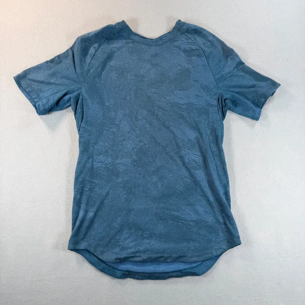 Lululemon Metal Vent Tech Short Sleeve small Teal Blue Space Dye Athletic Top - Image 2