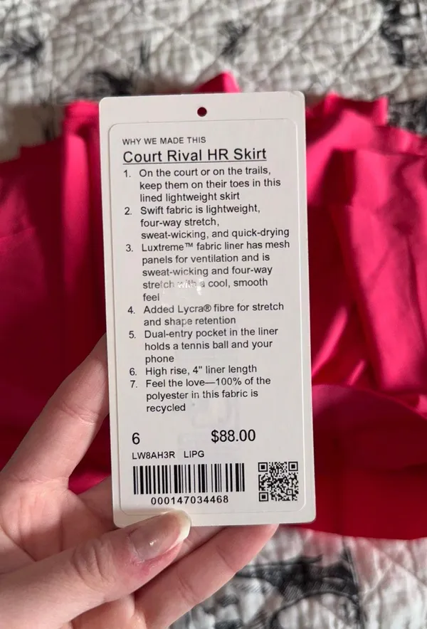 Lululemon Court Rival Skirt - Image 2