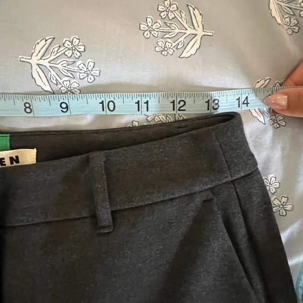 Boden Westbourne Ponte Trousers Charcoal Gray Wide Leg Cropped Pants R0477 - Image 4