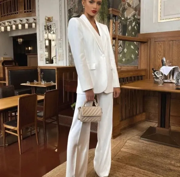 ZARA blazer white waisted tailored tuxado suit jacket - Image 7