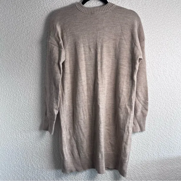 Sezane Women’s Mathie‎ Sweater Dress Wool Beige Camel Dress Size Medium - Image 4