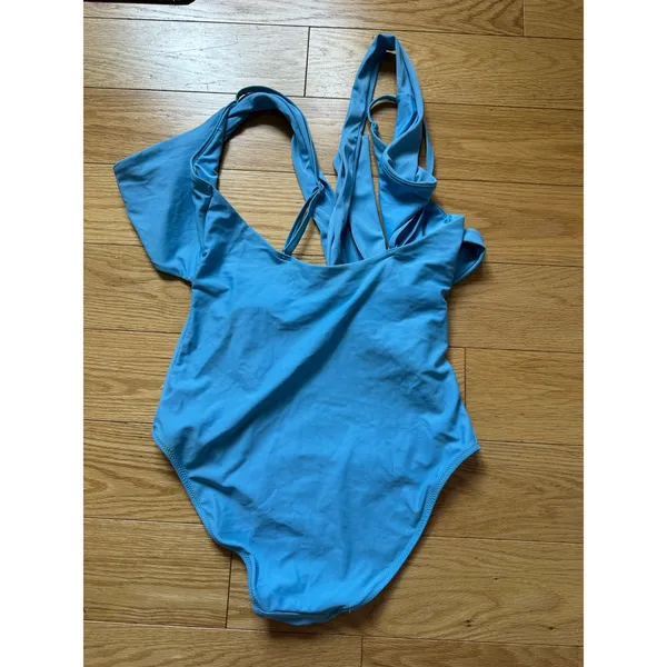 Aerie Blue Wrap One Piece Size Medium - Image 7