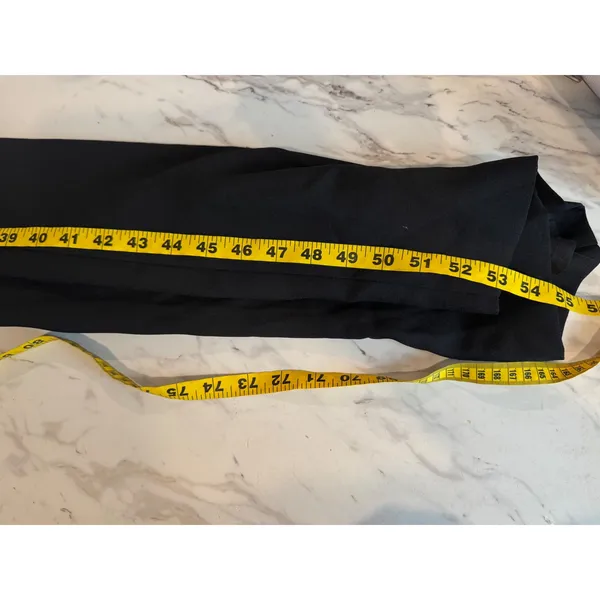 Vintage Black Multi Strap Open Back V-Neck‎ Maxi Formal Evening Gown Slit Dress - Image 6