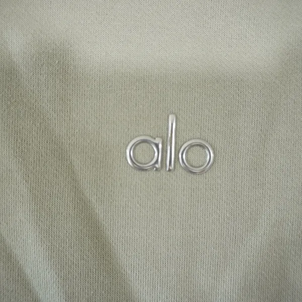 Alo Women's XL Accolade Hoodie Sage Green French Terry Sweatshirt Cozy Casual - Image 4