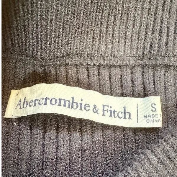 Abercrombie & Fitch NWT Black Ribbed Knit Midi Skirt‎ Side Slit Small NEW - Image 6