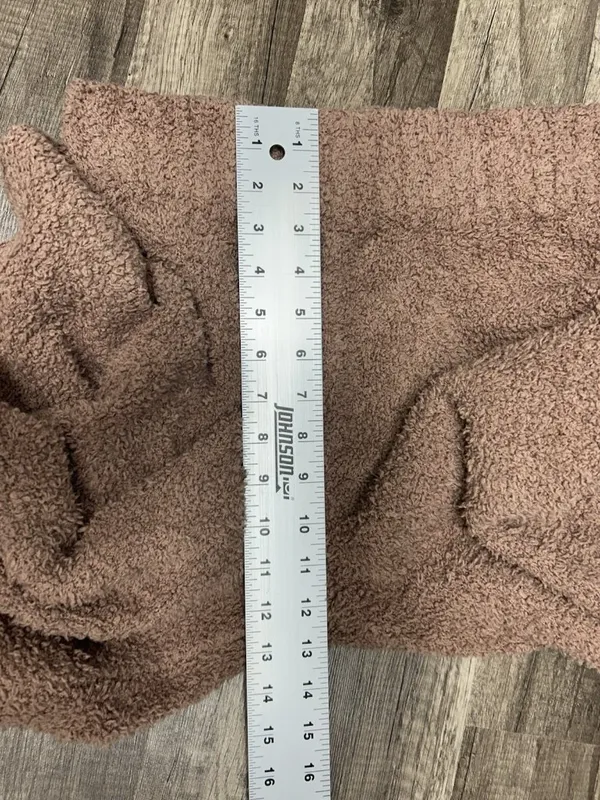 Skims Cozy Collection Pants S/M Small Medium Brown Teddy Knit Straight Leg - Image 9
