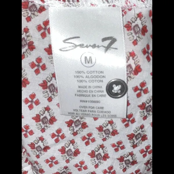 Seven Button down shirt size Medium White - Image 6