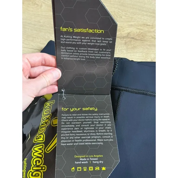 NWT Kutting Weight Shorts Black Sauna Neoprene Bottom Heat Generating Gym sz XS - Image 11