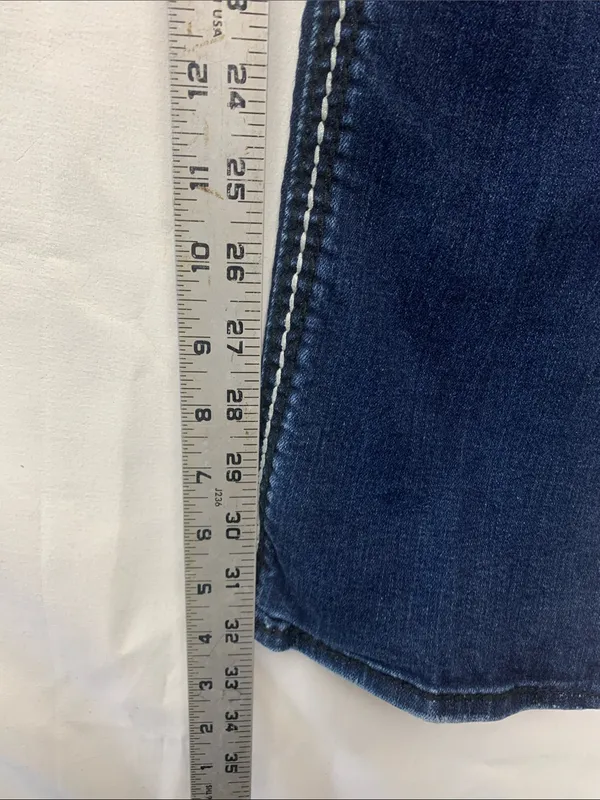 Rock Revival size 31 Eugenia denim Indigo Bootcut Jeans Contrast Stitching west - Image 9