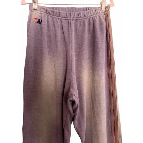 Aviator Nation 5 Stripe Sweatpants Faded Mocha Women's Size X-Large - Image 4