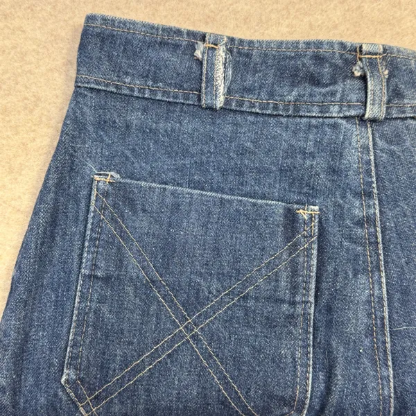 Jazzie Jeans Womens 10 Blue Vintage 70s Boho Wide Leg Jeans Western Disco - Image 7