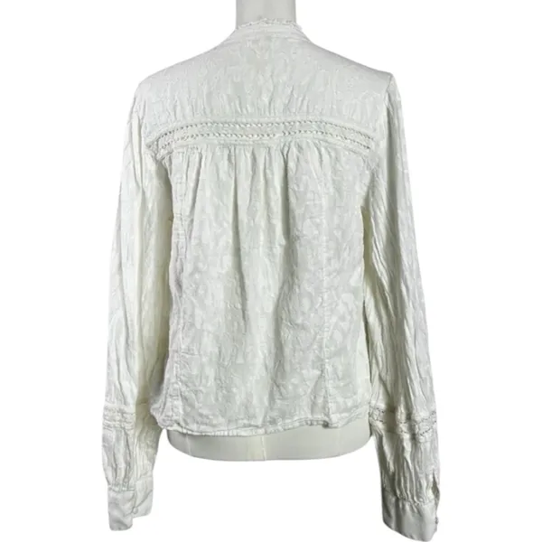 Free People Ethereal Dainty Victorian Cottage Annabelle Blouse Top Ivory Small - Image 10