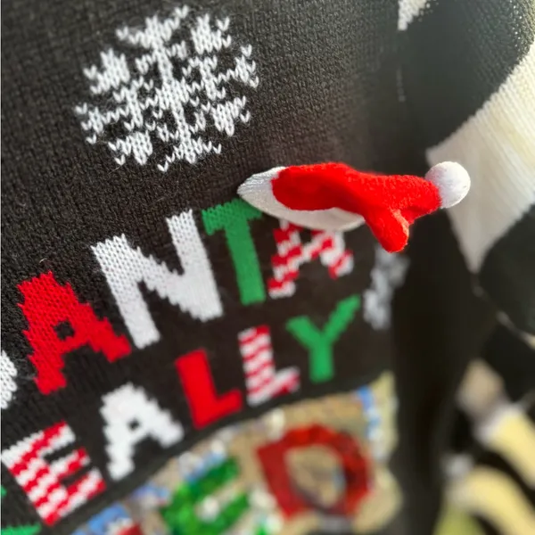 No Boundaries‎ Black Christmas Sweater - Image 2