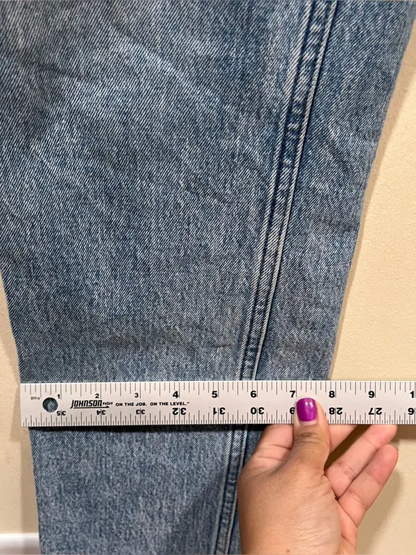 Abercrombie & Fitch 90s straight ultra high rise classic Blue denim SZ 6 Regular - Image 6