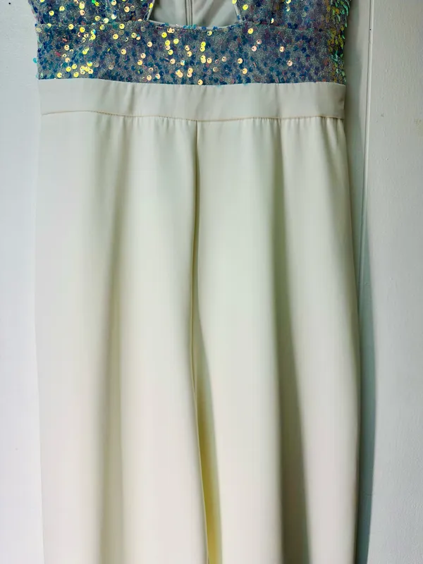 Boutique White and iridescent sequin jumpsuit - Image 5