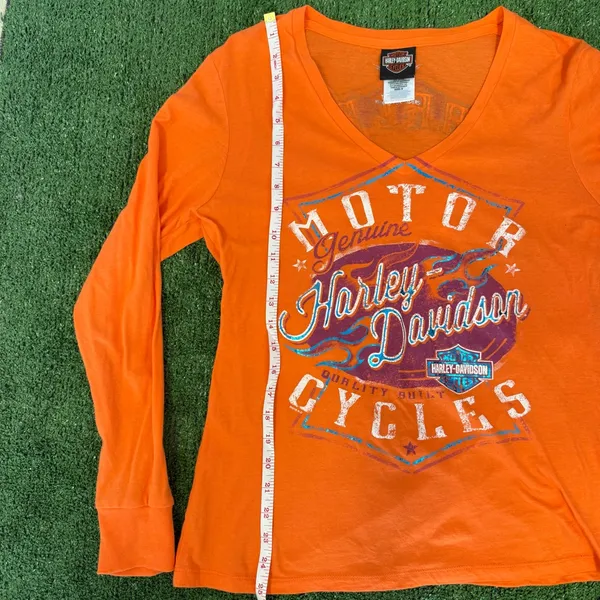 Harley-Davidson Women's Vibrant Orange Long Sleeve Tee - Image 6