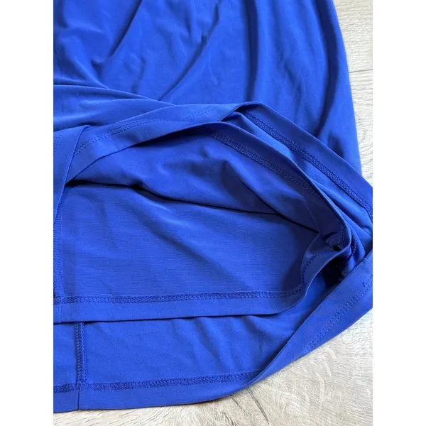 EUC Womens Lauren Ralph Lauren dress blue short‎ sleeve stretch cowl neck 6 - Image 10