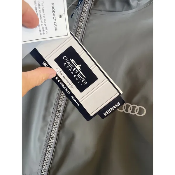 CHARLES RIVER APPAREL AUDI RAINCOAT 1/2 ZIP JACKET MEDIUM - Image 4