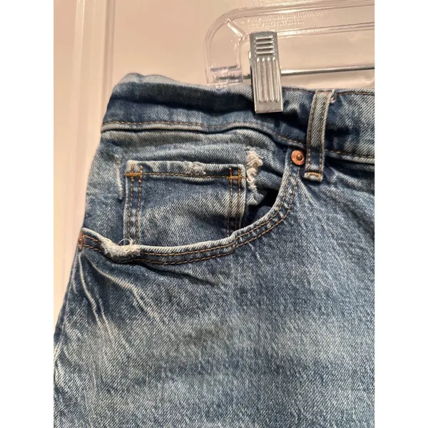Loft High Waist Straight Crop Distresssed Denim‎ Jeans Size 32 - Image 6