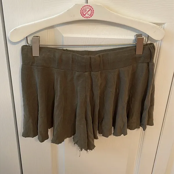 Free People Legs For Days Shortie Shorts in Army Green - Image 3